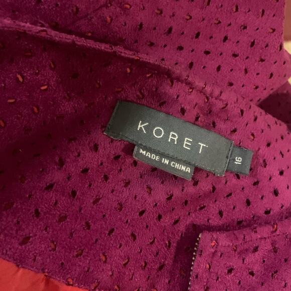 Koret Poly Suede Purple Jacket size 16 - Picture 6 of 7